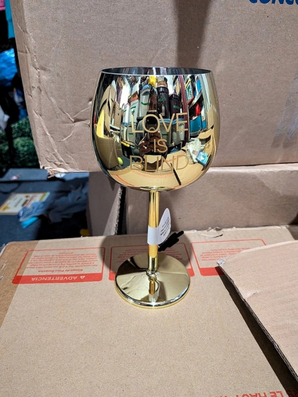 Zak Designs Love is Blind Golden Goblet Gold NWT